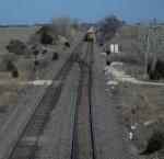 Union Pacific right-of-way, looking east